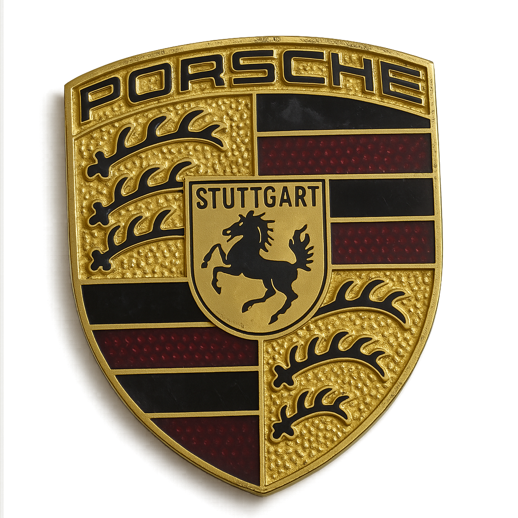 شعار PORSCHE معدني